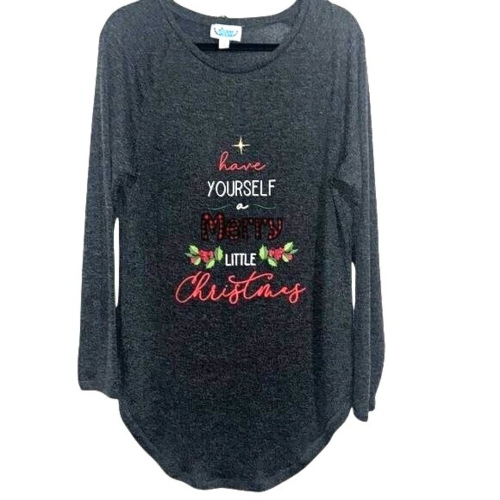 Rockin Around Long Sleeve "Have Yourself A Merry Little Christmas" Graphic Shirt